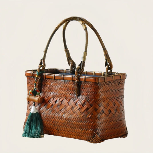 Bamboo Handwoven Versatile Handle bag