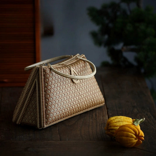 Limited-Edition Collectible Bamboo Handwoven Handle Bag