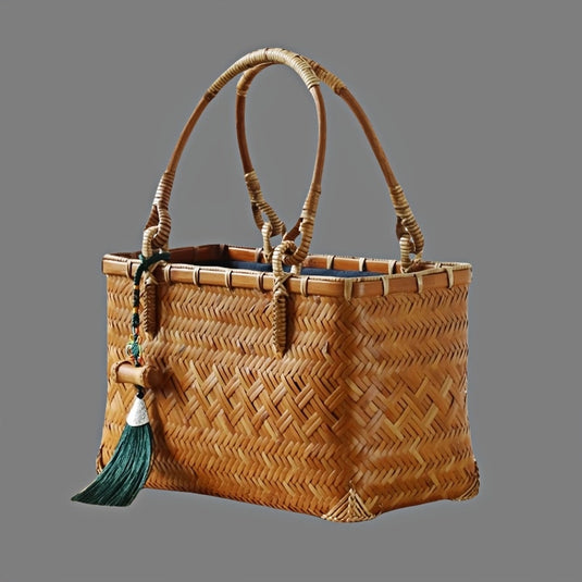 Bamboo Handwoven Versatile Handle bag