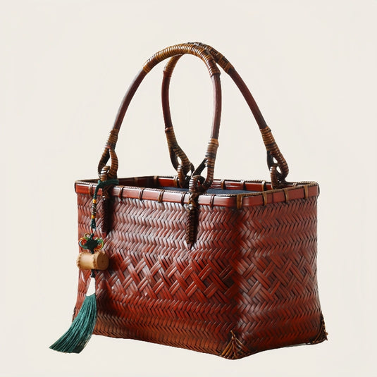 Bamboo Handwoven Versatile Handle bag