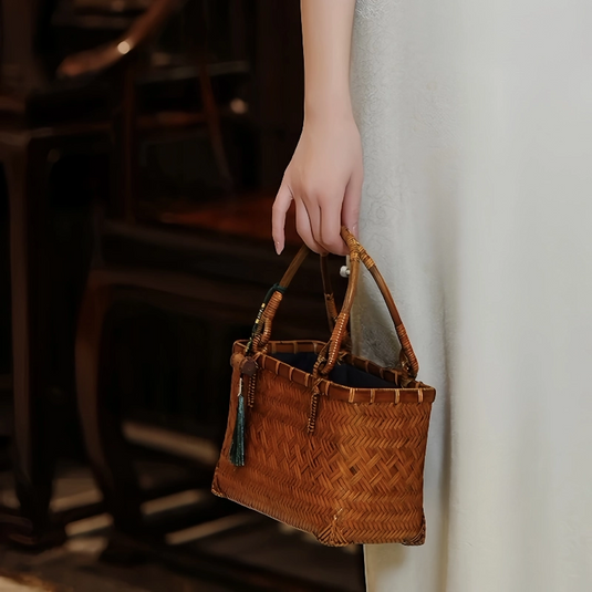 Bamboo Handwoven Versatile Handle bag