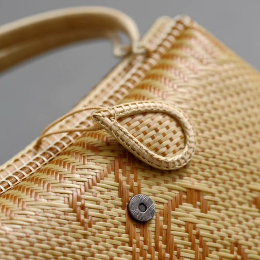 Collectible Bamboo Handwoven Handle Bag