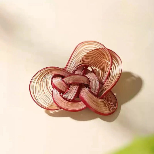 Junzi Bamboo Woven Brooch Handcraft