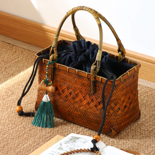 Bamboo Handwoven Versatile Handle bag